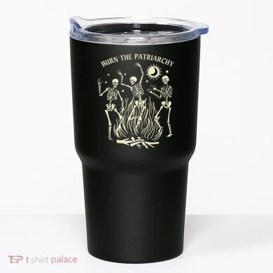 Feminist Skeleton Fun Burn Patriarchy Halloween Rights Tumbler