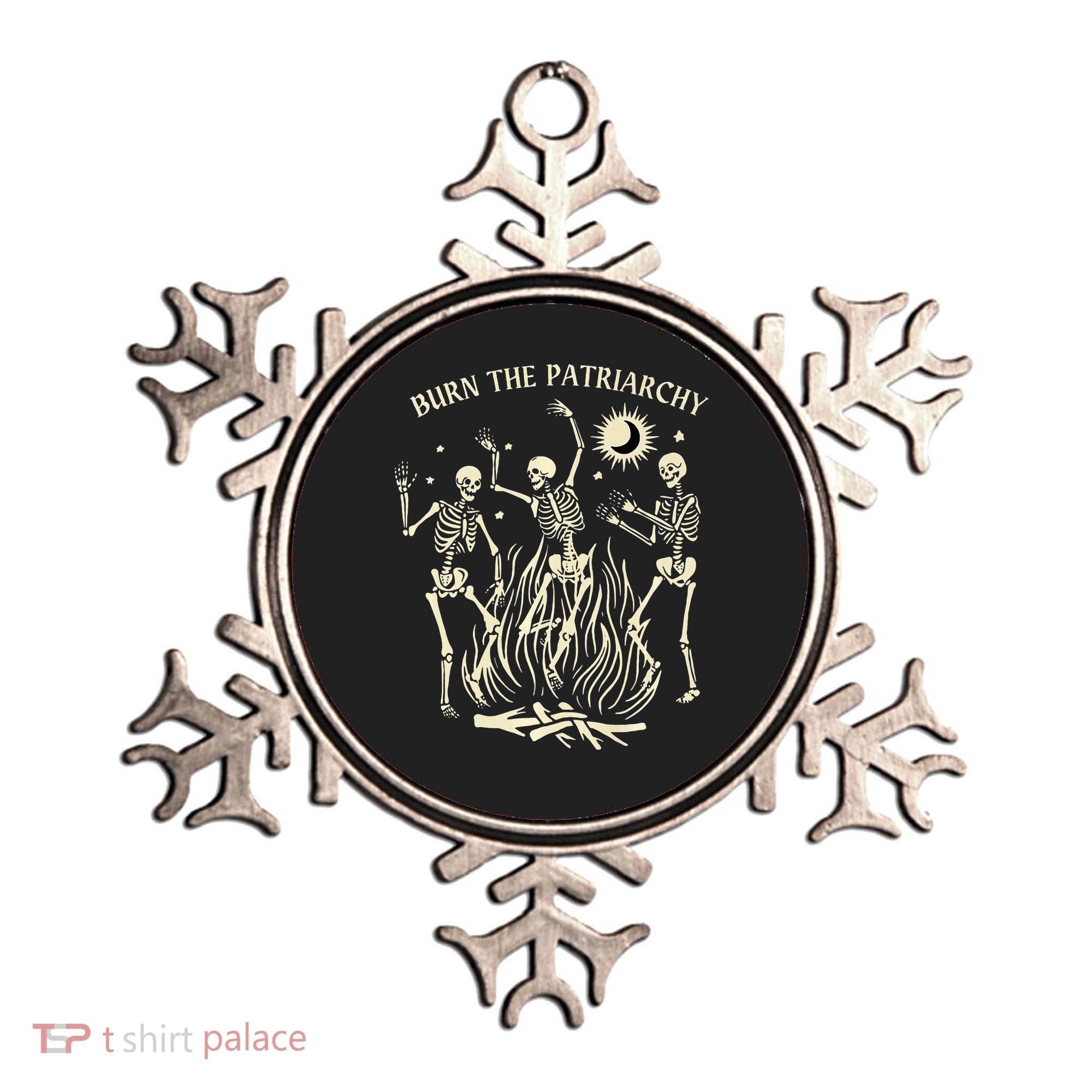 Feminist Skeleton Fun Burn Patriarchy Halloween Rights Ornament
