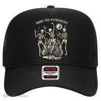 Feminist Skeleton Fun Burn Patriarchy Halloween Rights Hat thumb 0