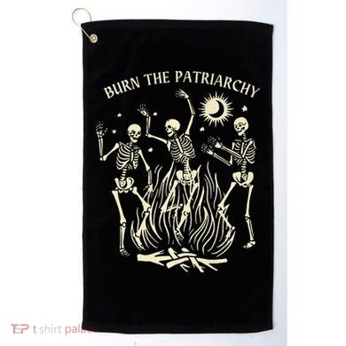 Feminist Skeleton Fun Burn Patriarchy Halloween Rights Golf Towel