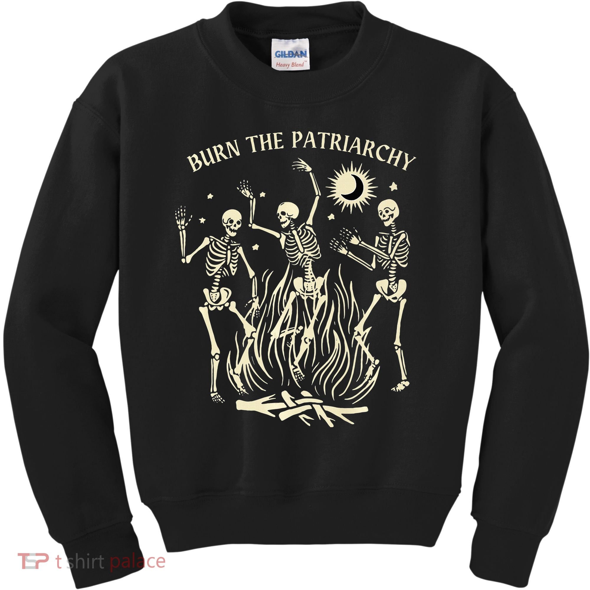 Feminist Skeleton Fun Burn Patriarchy Halloween Rights Kids Sweatshirt
