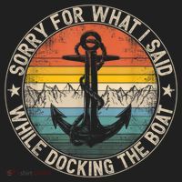 Funny Sorry For What I Said While Docking The Boat Golf Towel thumb 3