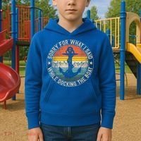 Funny Sorry For What I Said While Docking The Boat Kids Hoodie thumb 2
