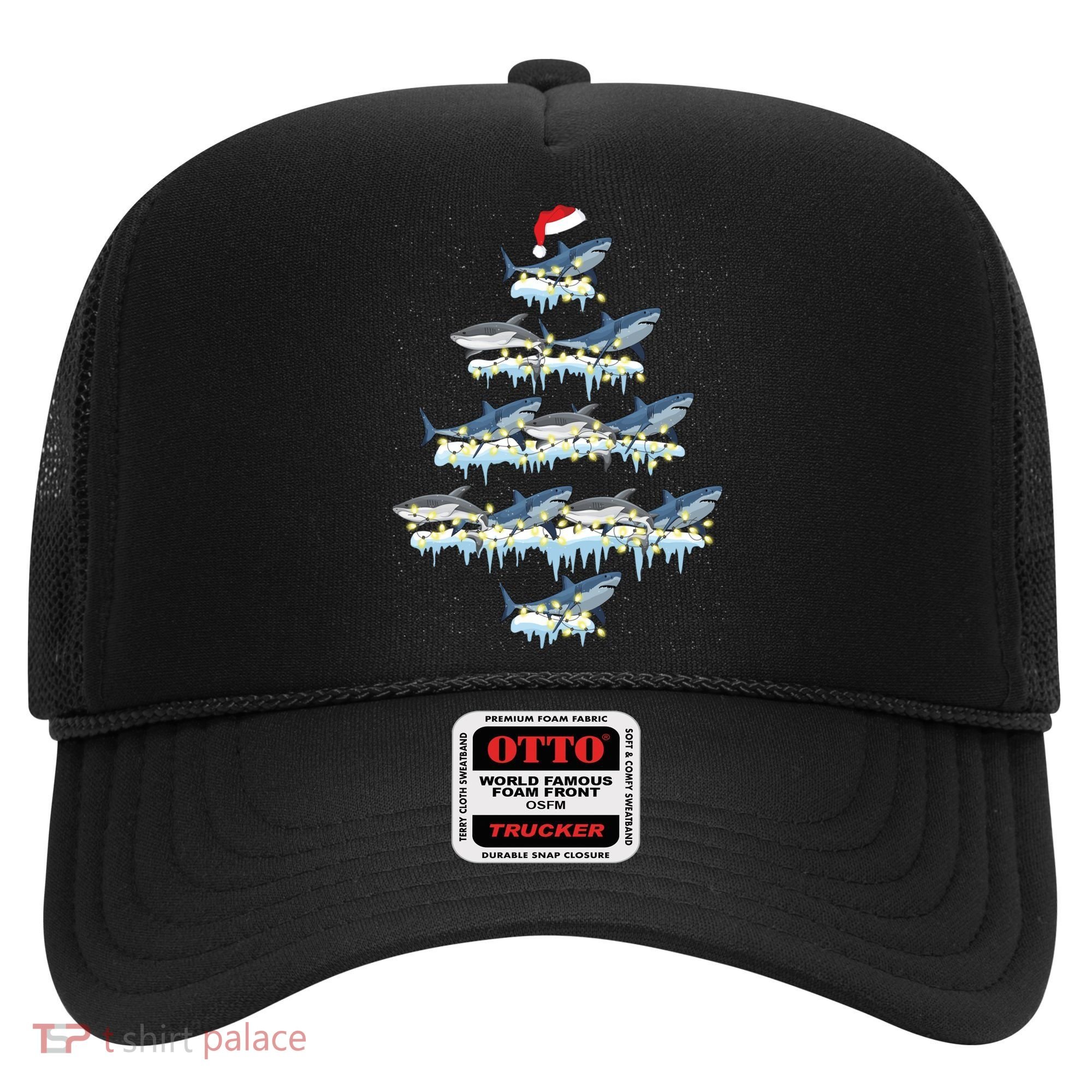 Funny Shark Fish Xmas Lighting Tree Santa Shark Christmas Gift Hat