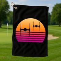 Fighter Sunset Golf Towel thumb 1