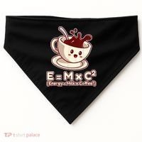 Funny Science Formula E=MC2 Energy Milk Coffee Kawaii USA-Made Doggie Bandana thumb 0