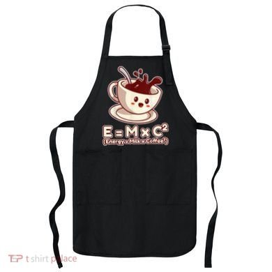 Funny Science Formula E=MC2 Energy Milk Coffee Kawaii Apron