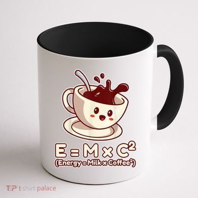 Funny Science Formula E=MC2 Energy Milk Coffee Kawaii Coffee Mug back