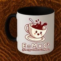 Funny Science Formula E=MC2 Energy Milk Coffee Kawaii Coffee Mug thumb 2