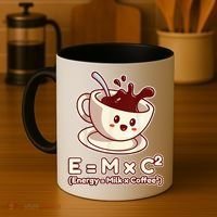 Funny Science Formula E=MC2 Energy Milk Coffee Kawaii Coffee Mug thumb 4