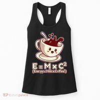 Funny Science Formula E=MC2 Energy Milk Coffee Kawaii Women's Tank Top thumb 0