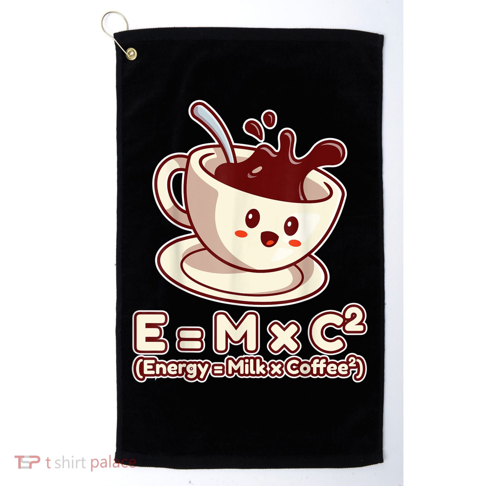 Funny Science Formula E=MC2 Energy Milk Coffee Kawaii Golf Towel