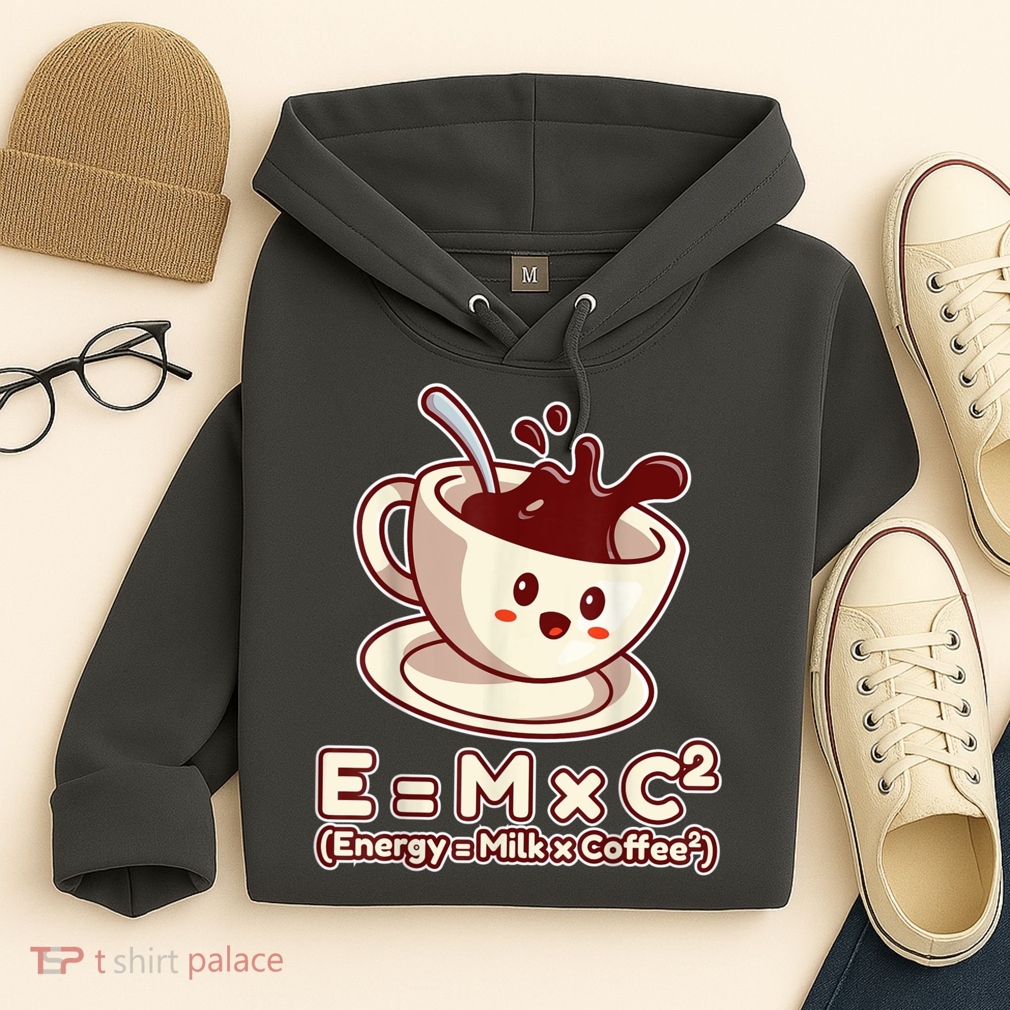 Funny Science Formula E=MC2 Energy Milk Coffee Kawaii Hoodie