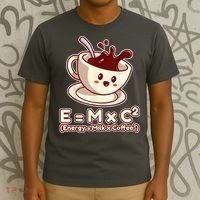 Funny Science Formula E=MC2 Energy Milk Coffee Kawaii T-Shirt thumb 3