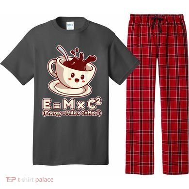 Funny Science Formula E=MC2 Energy Milk Coffee Kawaii Pajama Set