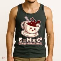 Funny Science Formula E=MC2 Energy Milk Coffee Kawaii Tank Top thumb 3