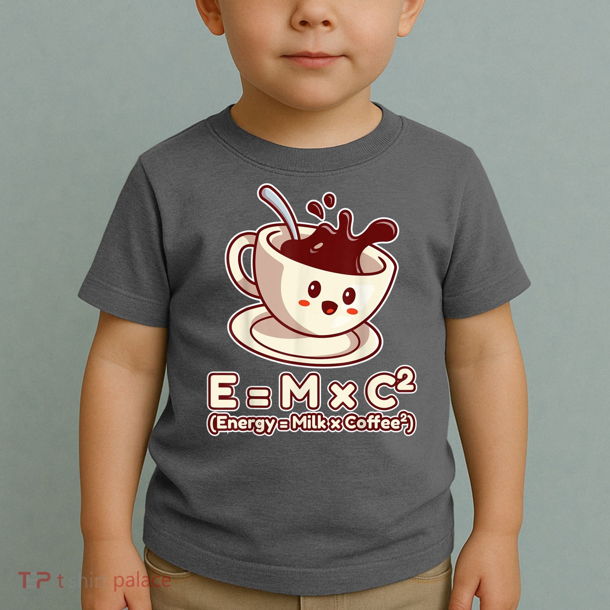 Funny Science Formula E=MC2 Energy Milk Coffee Kawaii Toddler T-Shirt
