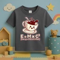 Funny Science Formula E=MC2 Energy Milk Coffee Kawaii Toddler T-Shirt thumb 3