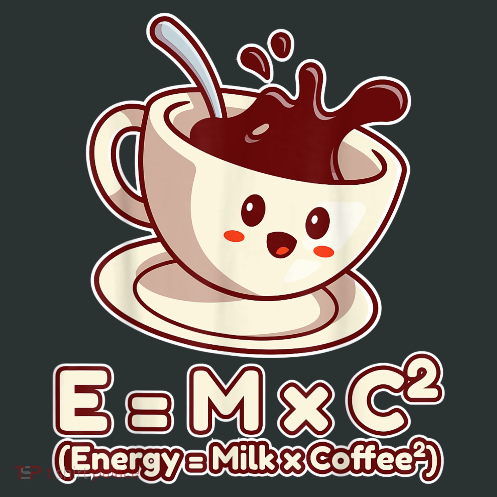 Funny Science Formula E=MC2 Energy Milk Coffee Kawaii Women's Long Sleeve Shirt