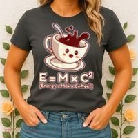 Funny Science Formula E=MC2 Energy Milk Coffee Kawaii Women's T-Shirt thumb 2
