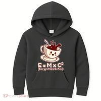 Funny Science Formula E=MC2 Energy Milk Coffee Kawaii Kids Hoodie thumb 0