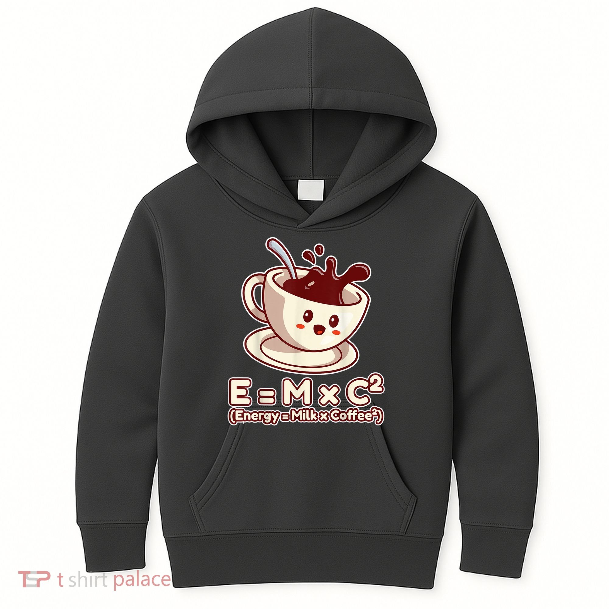 Funny Science Formula E=MC2 Energy Milk Coffee Kawaii Kids Hoodie