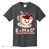 Funny Science Formula E=MC2 Energy Milk Coffee Kawaii Kids T-Shirt thumb 0