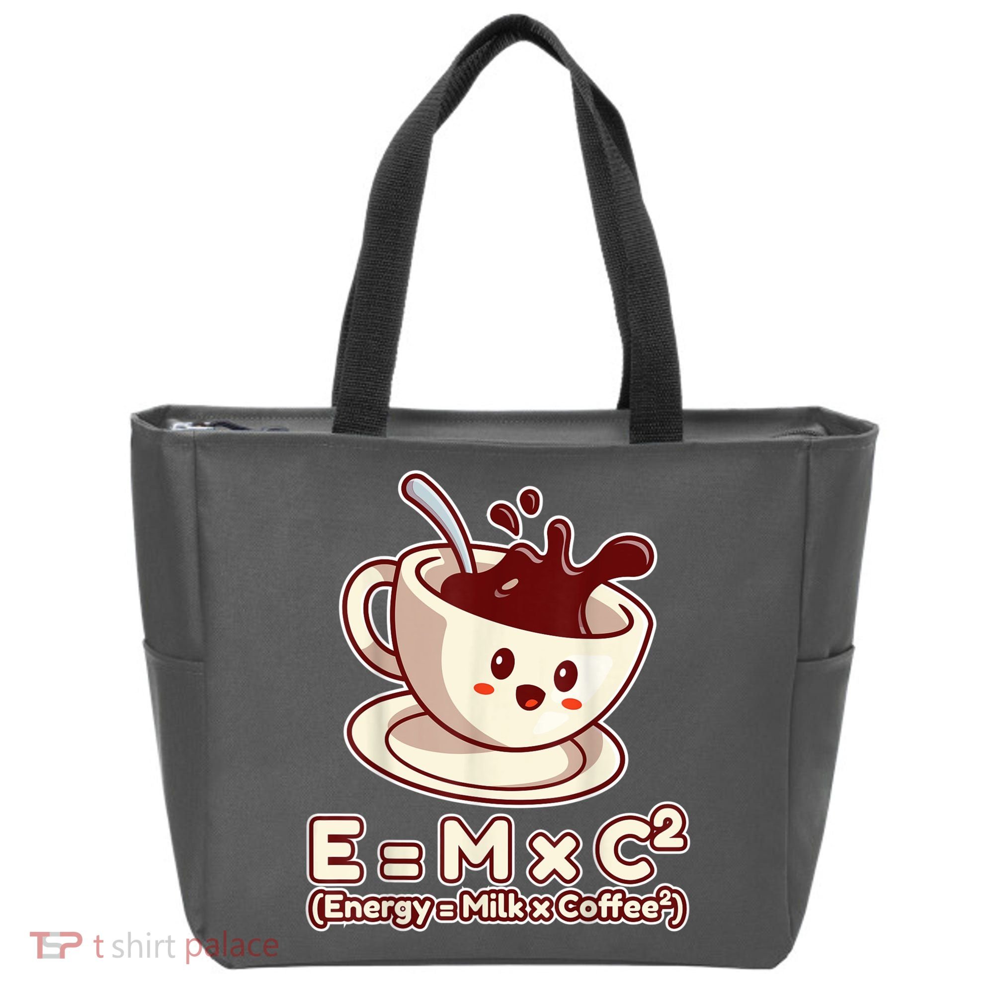Funny Science Formula E=MC2 Energy Milk Coffee Kawaii Tote Bag