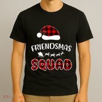 Friendsmas Squad Funny Xmas Light Family Matching Pajamas T-Shirt thumb 3