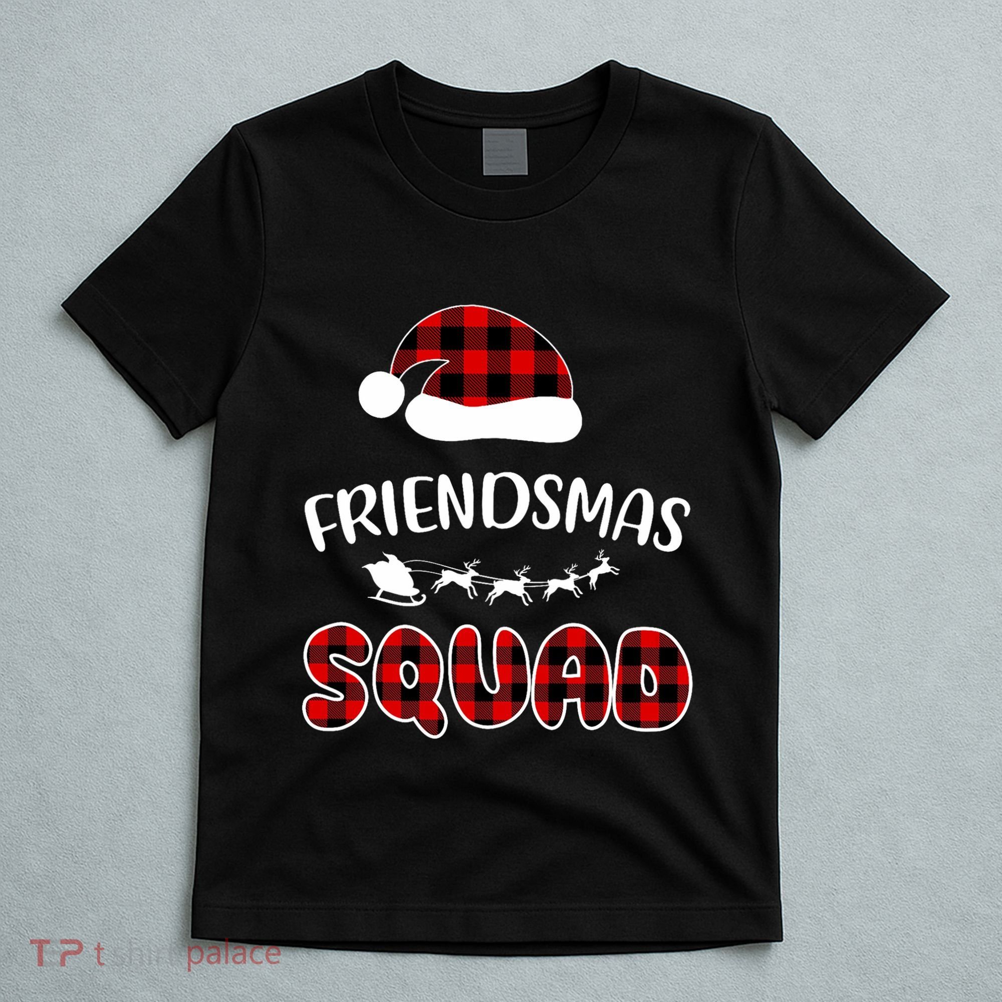 Friendsmas Squad Funny Xmas Light Family Matching Pajamas T-Shirt