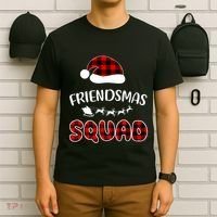 Friendsmas Squad Funny Xmas Light Family Matching Pajamas T-Shirt thumb 6