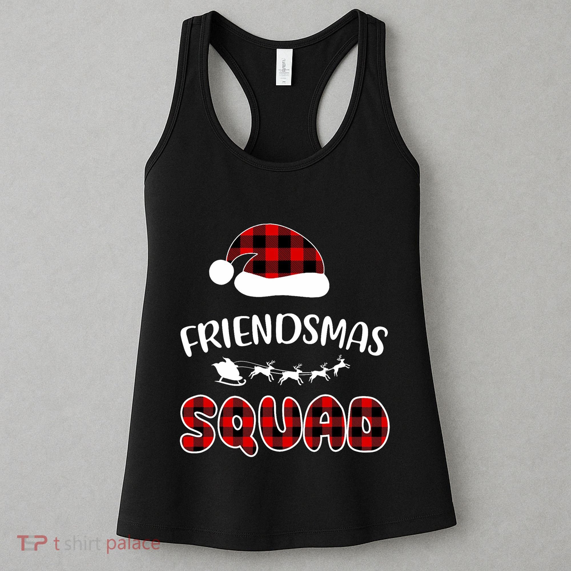 Friendsmas Squad Funny Xmas Light Family Matching Pajamas Women's Tank Top