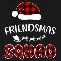Friendsmas Squad Funny Xmas Light Family Matching Pajamas Kids Sweatshirt thumb 2