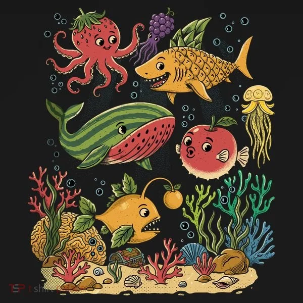 Fish Swiming Fruit Doggie Tank