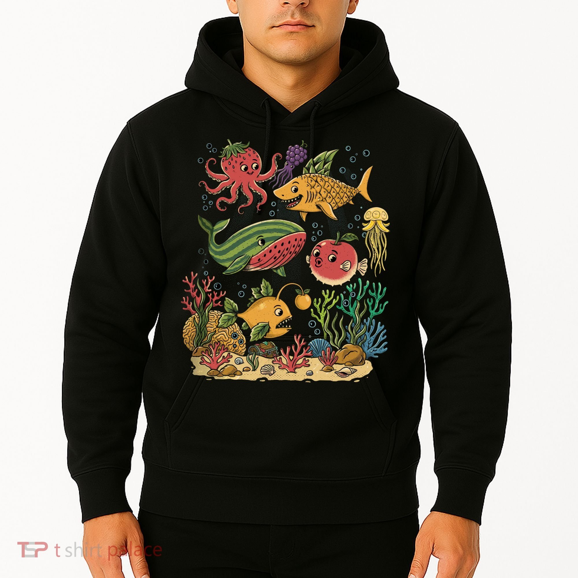 Fish Swiming Fruit Hoodie