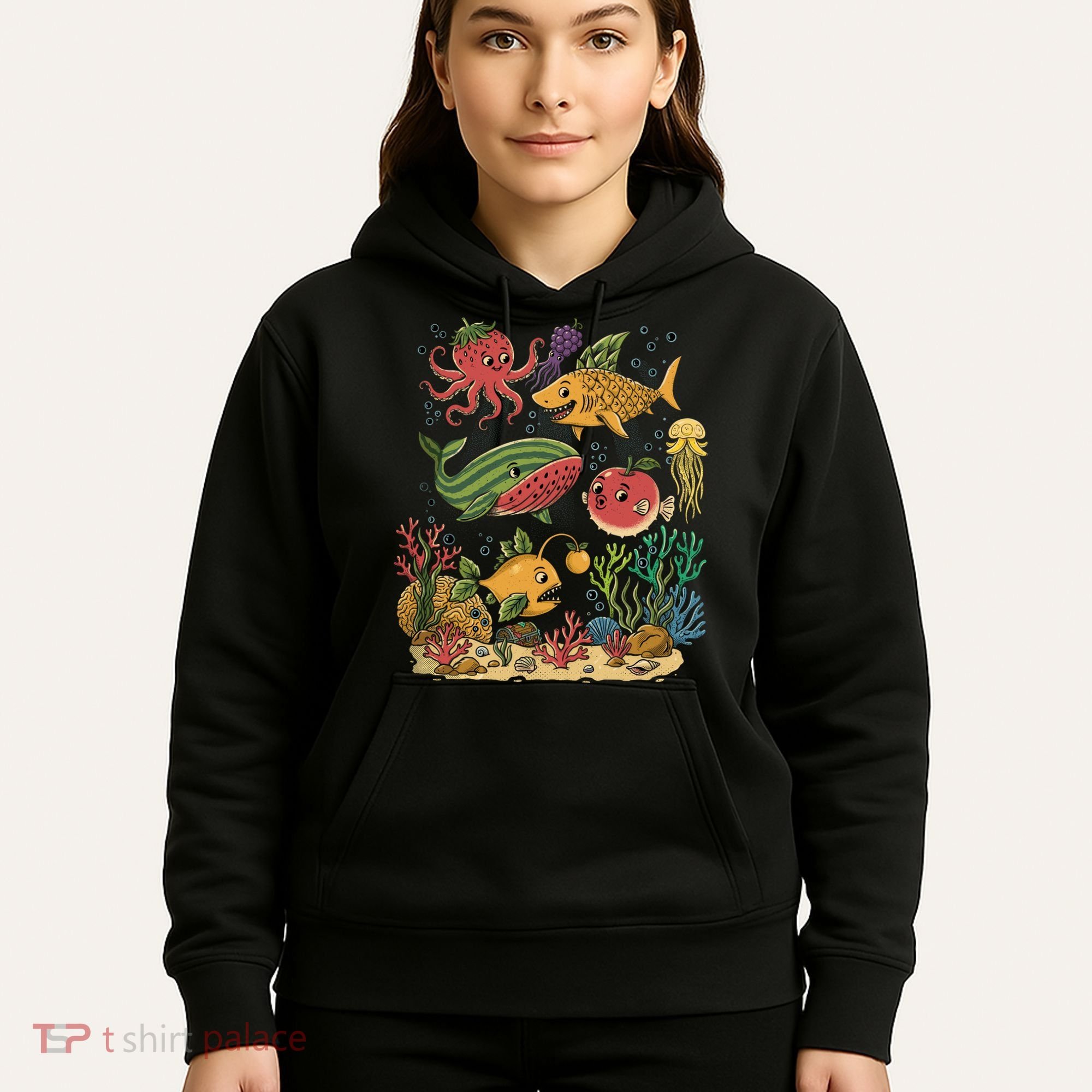 Fish Swiming Fruit Hoodie