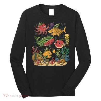 Fish Swiming Fruit Long Sleeve Shirt