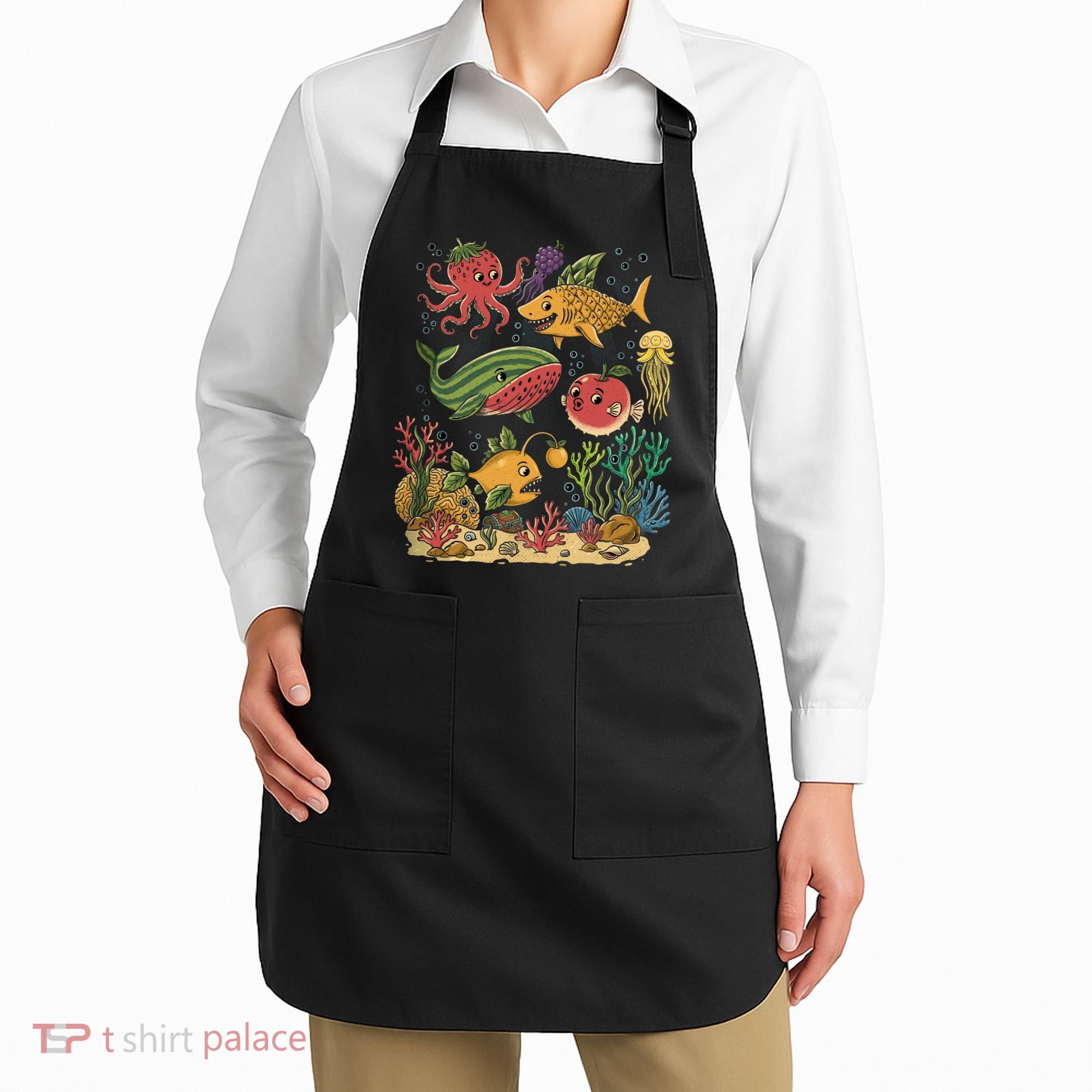 Fish Swiming Fruit Apron