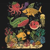 Fish Swiming Fruit Pajama Set thumb 2