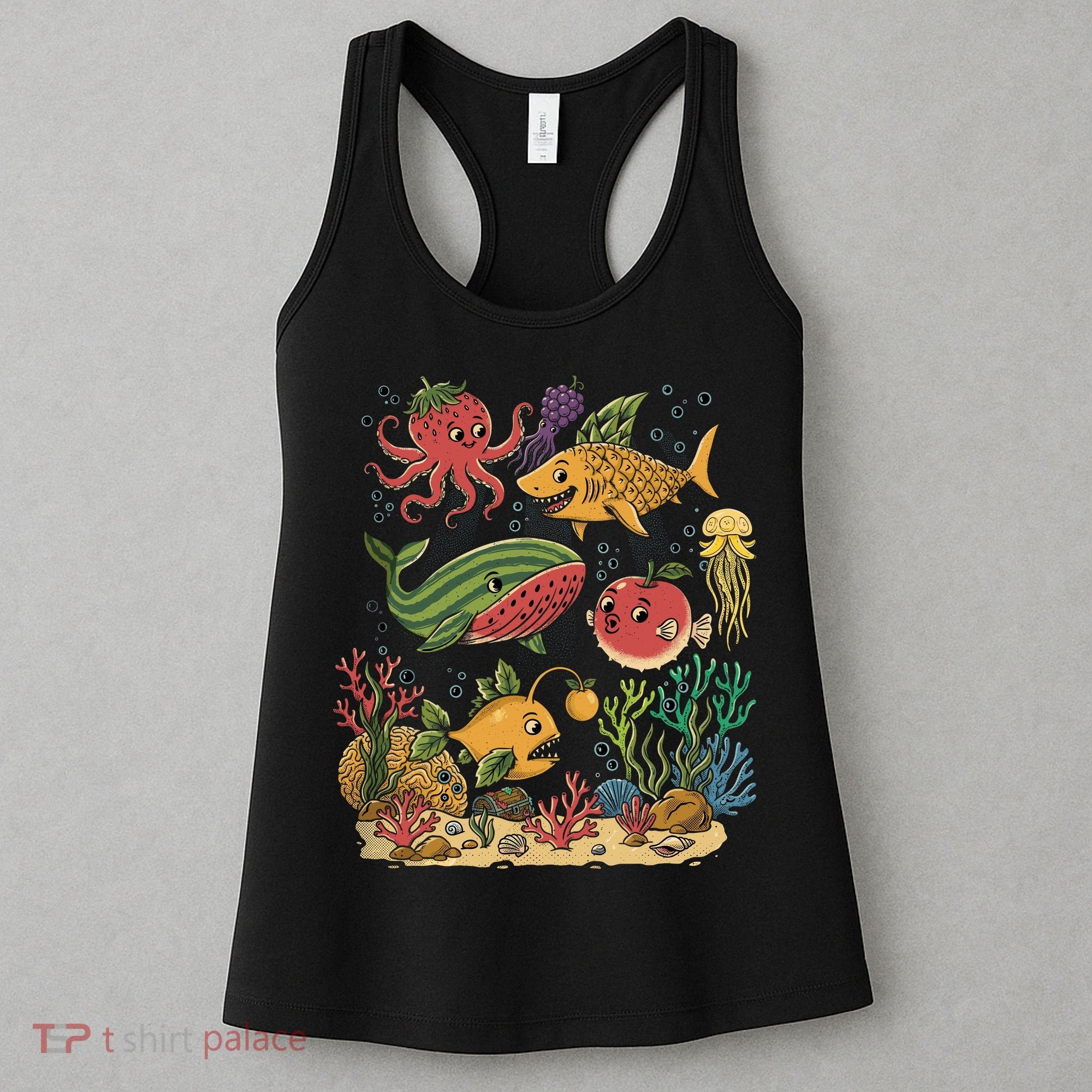 Fish Swiming Fruit Women's Tank Top