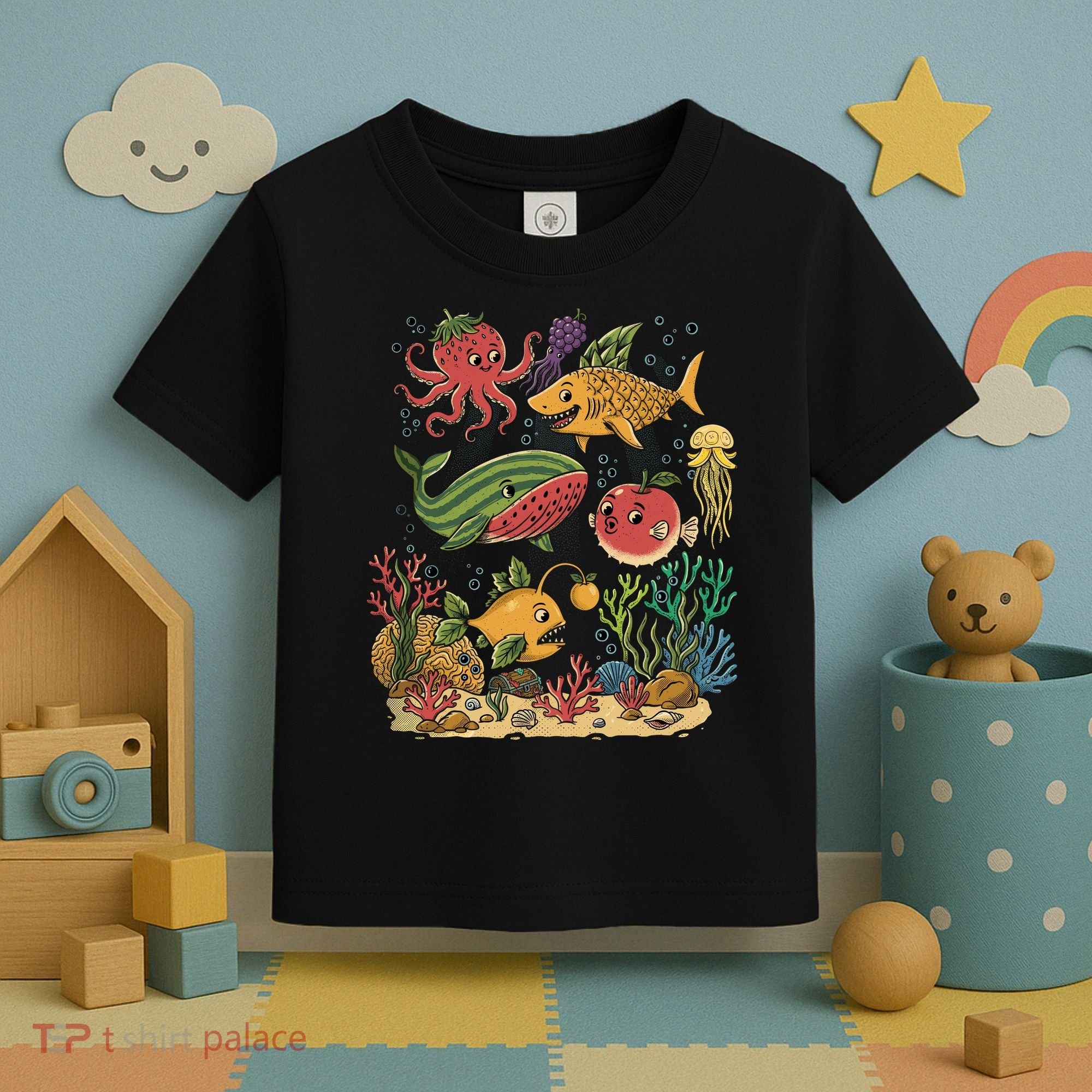 Fish Swiming Fruit Toddler T-Shirt