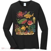 Fish Swiming Fruit Women's Long Sleeve Shirt thumb 0