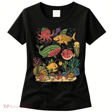 Fish Swiming Fruit Women's T-Shirt