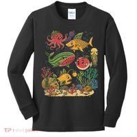 Fish Swiming Fruit Kids Long Sleeve Shirt thumb 0