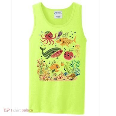 Fish Swiming Fruit Tank Top