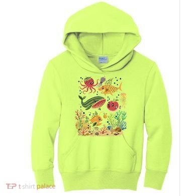 Fish Swiming Fruit Kids Hoodie