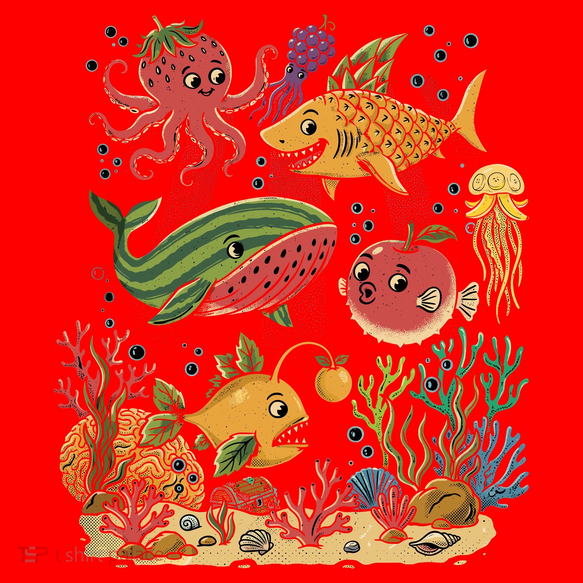 Fish Swiming Fruit Santa Hat