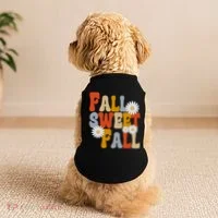 Fall Sweet Fall Retro Flower Doggie Tank thumb 2