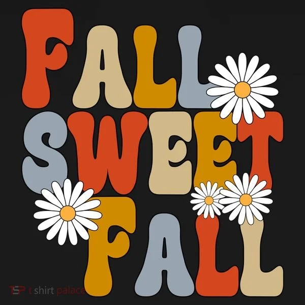 Fall Sweet Fall Retro Flower Doggie Tank