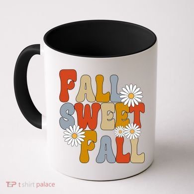 Fall Sweet Fall Retro Flower Coffee Mug